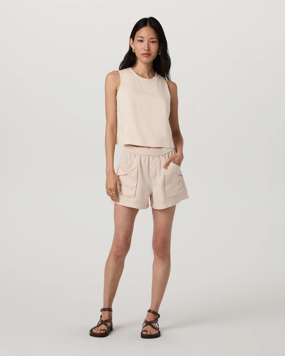 Trestles Twill Crop Tank